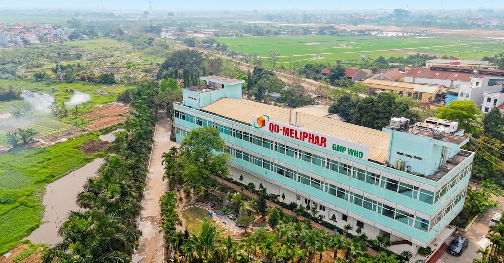 Nhà máy dược phẩm QD-Meliphar đạt chuẩn GMP-WHO hiện đại nhìn từ trên cao