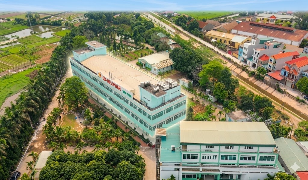 Toàn cảnh nhà máy Dược phẩm QDMELIPHAR từ trên cao